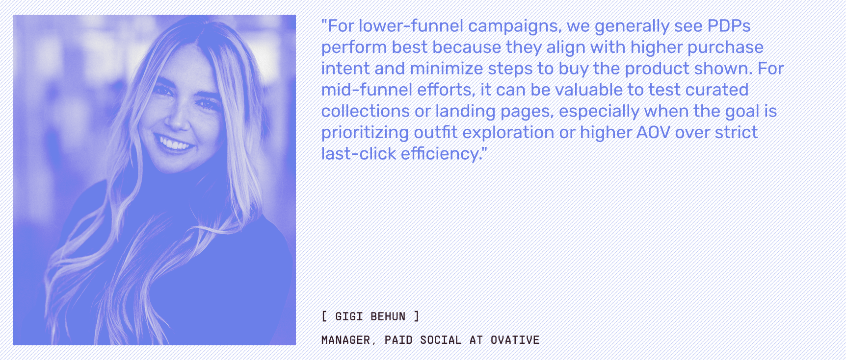 Gigi Behun, Manager, Paid Social at Ovative