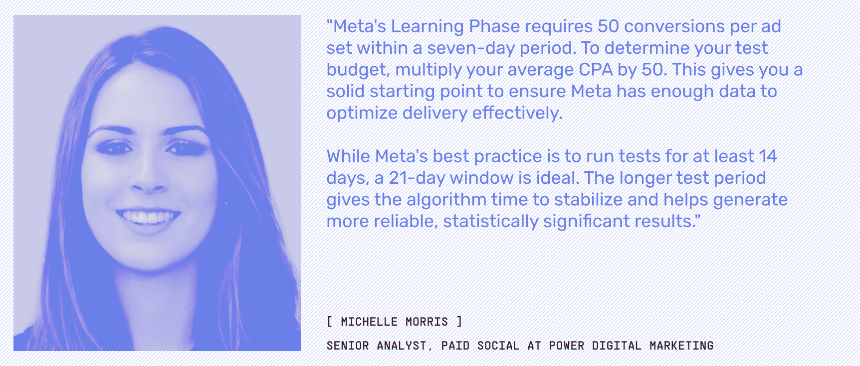 Michelle Morris, Senior Analyst, Paid Social at Power Digital Marketing