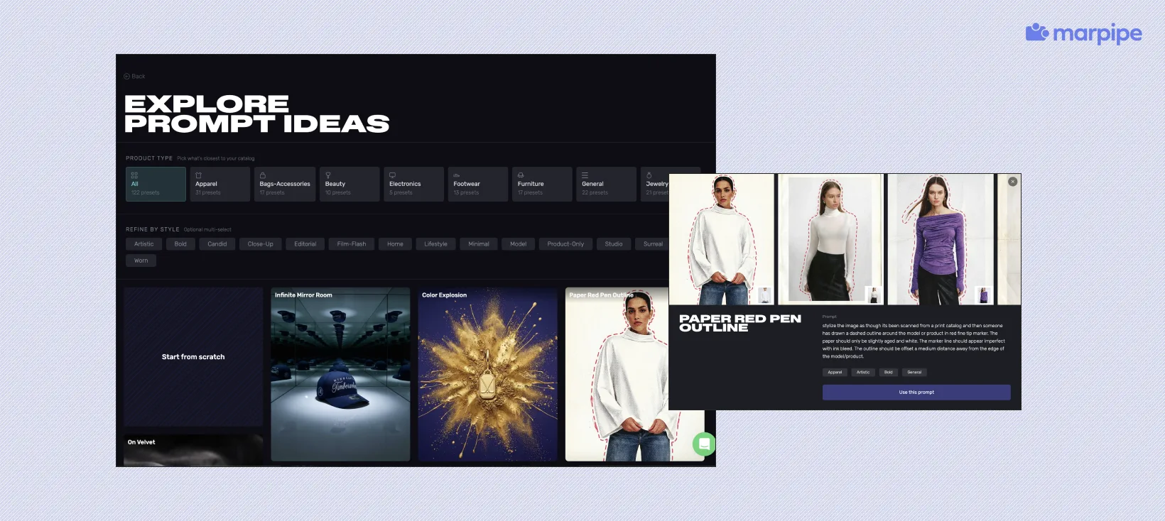Marpipe generative catalogs platform