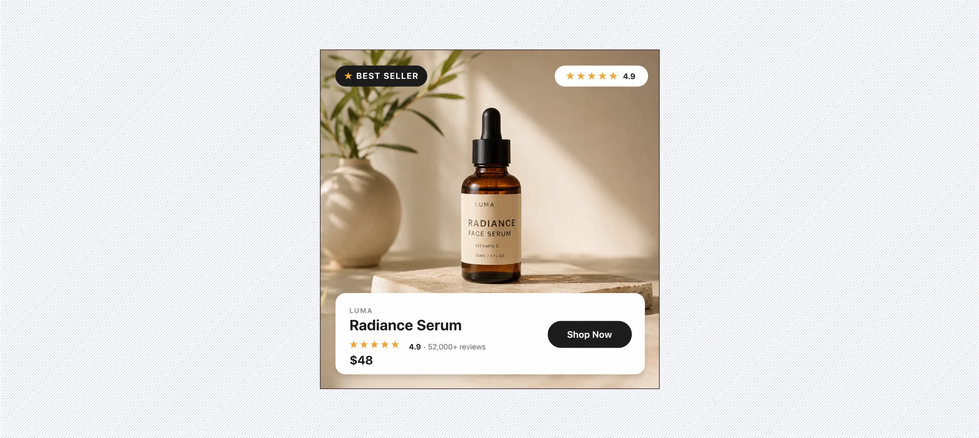 An example of the best seller highlight ad