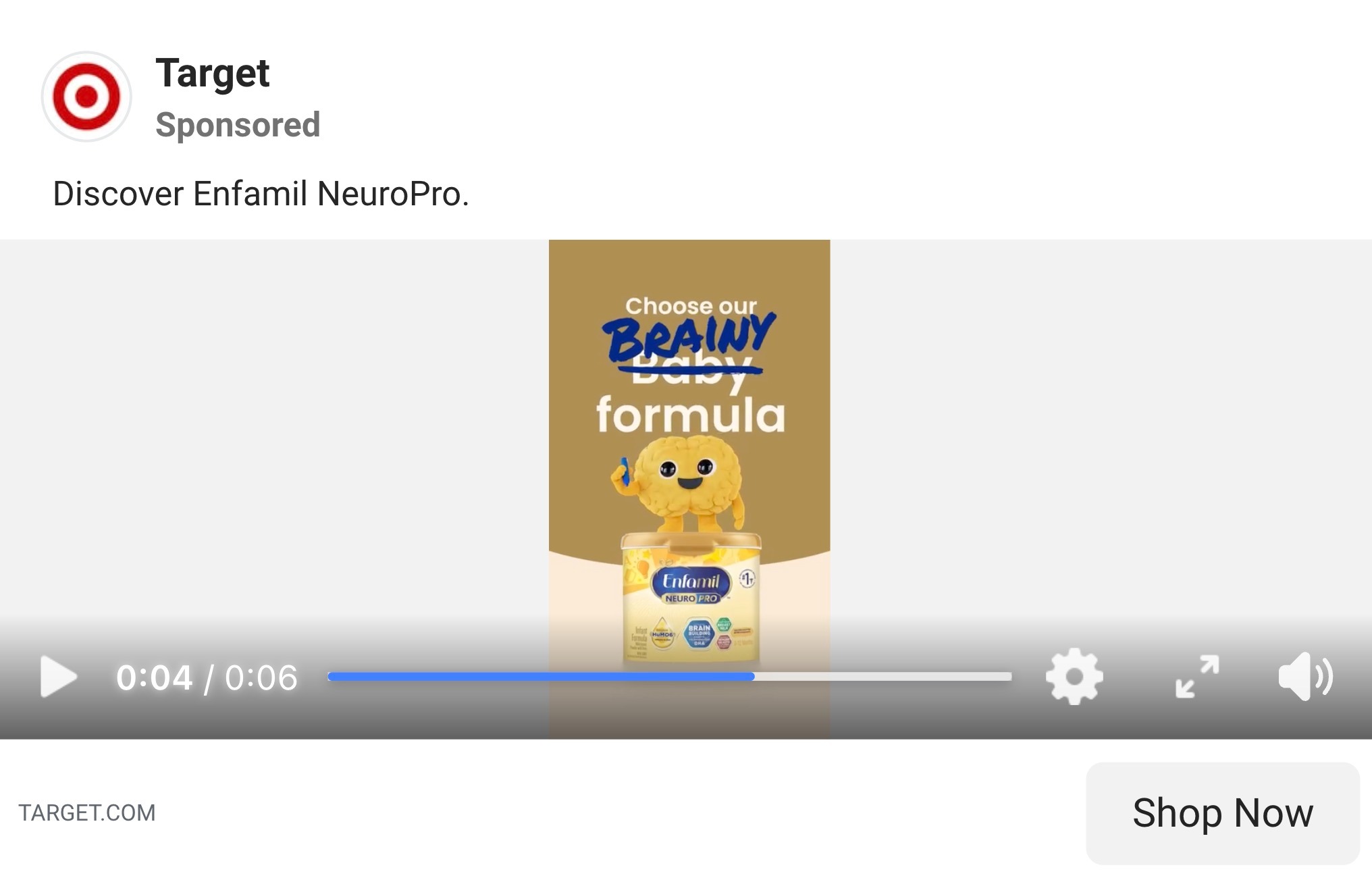 Target Retail Ad Example – Enfamil NeuroPro