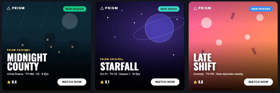 Streaming service ad examples
