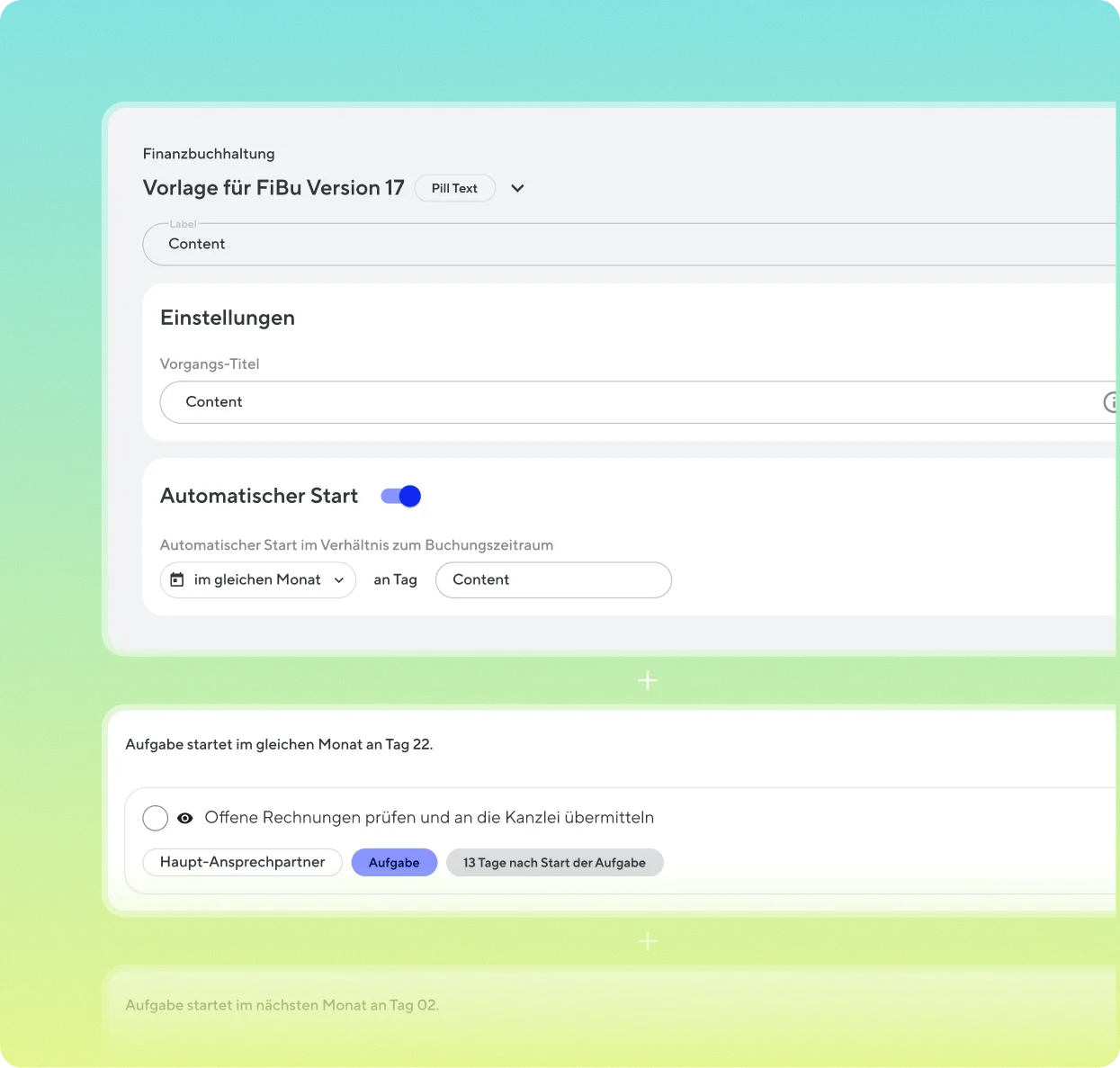 Hero-Ansicht des Workflow Builders in milia.io zur visuellen Modellierung von Prozessen