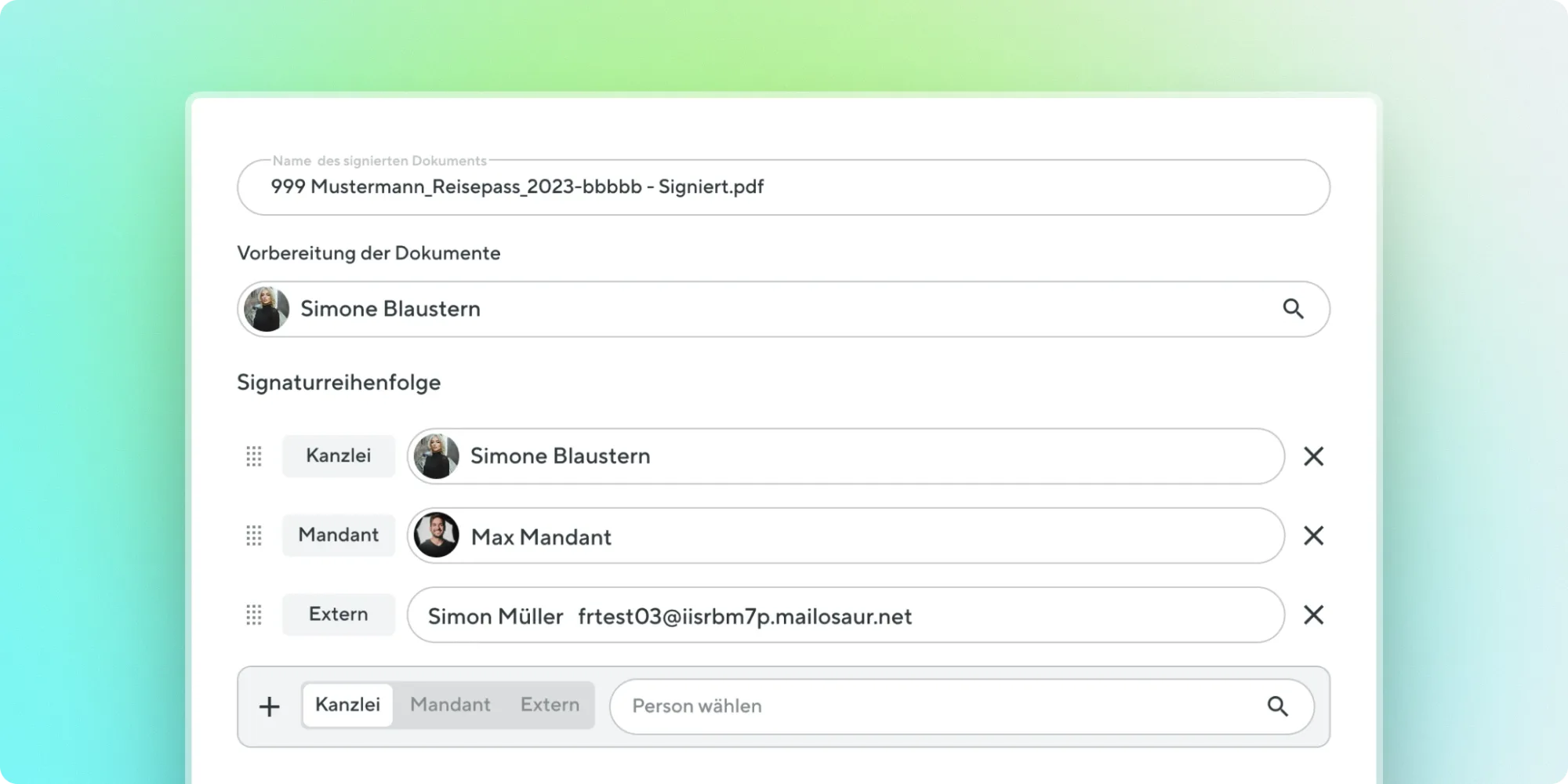 Hero-Ansicht der internen Freigaben-Funktion für 4-Augen-Prinzip in milia.io