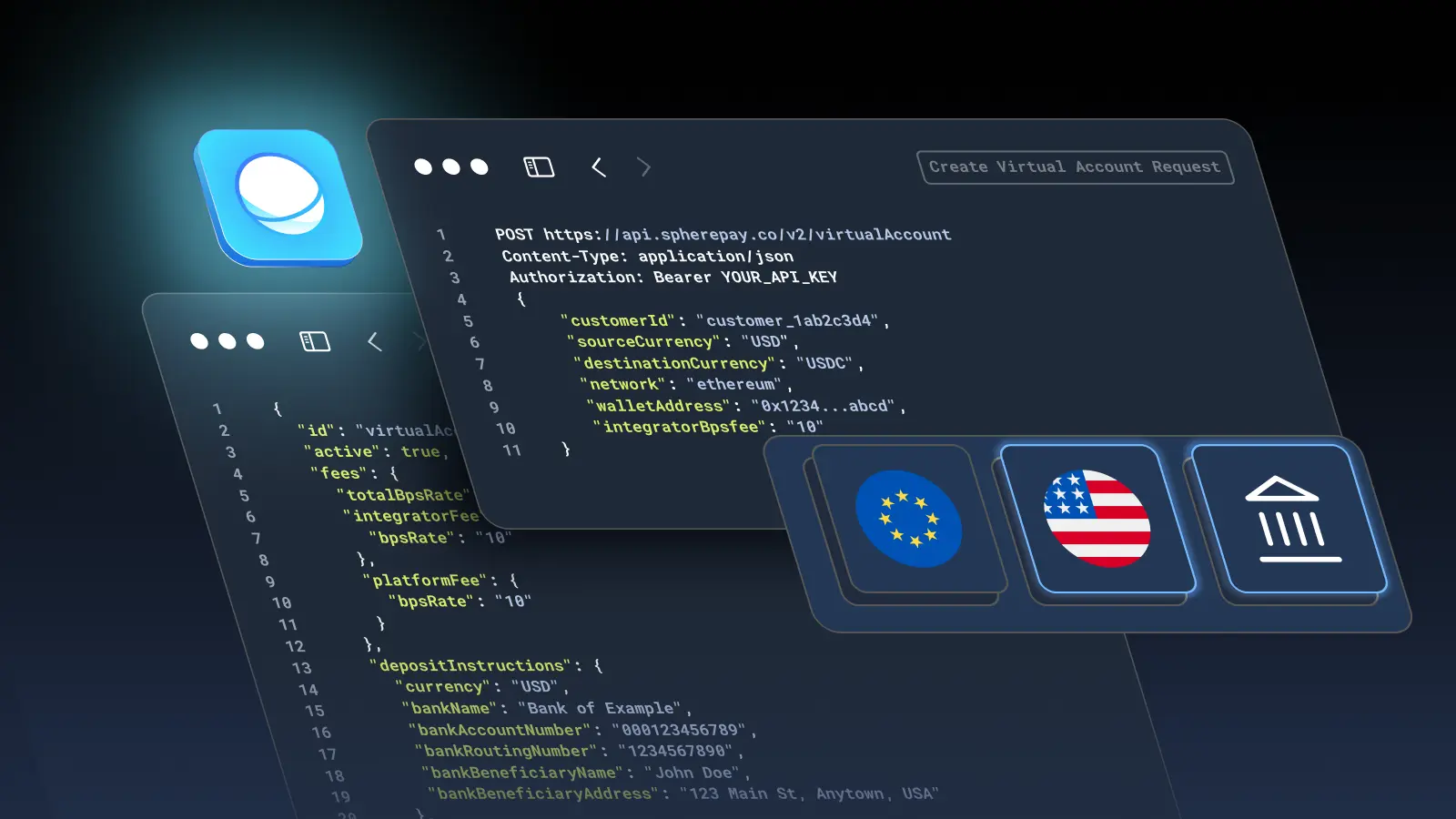 Onramper Account API flow for USD and EUR fiat-to-stablecoin conversion
