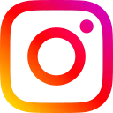 Instagram logo in gradient orange, pink, and purple colors.