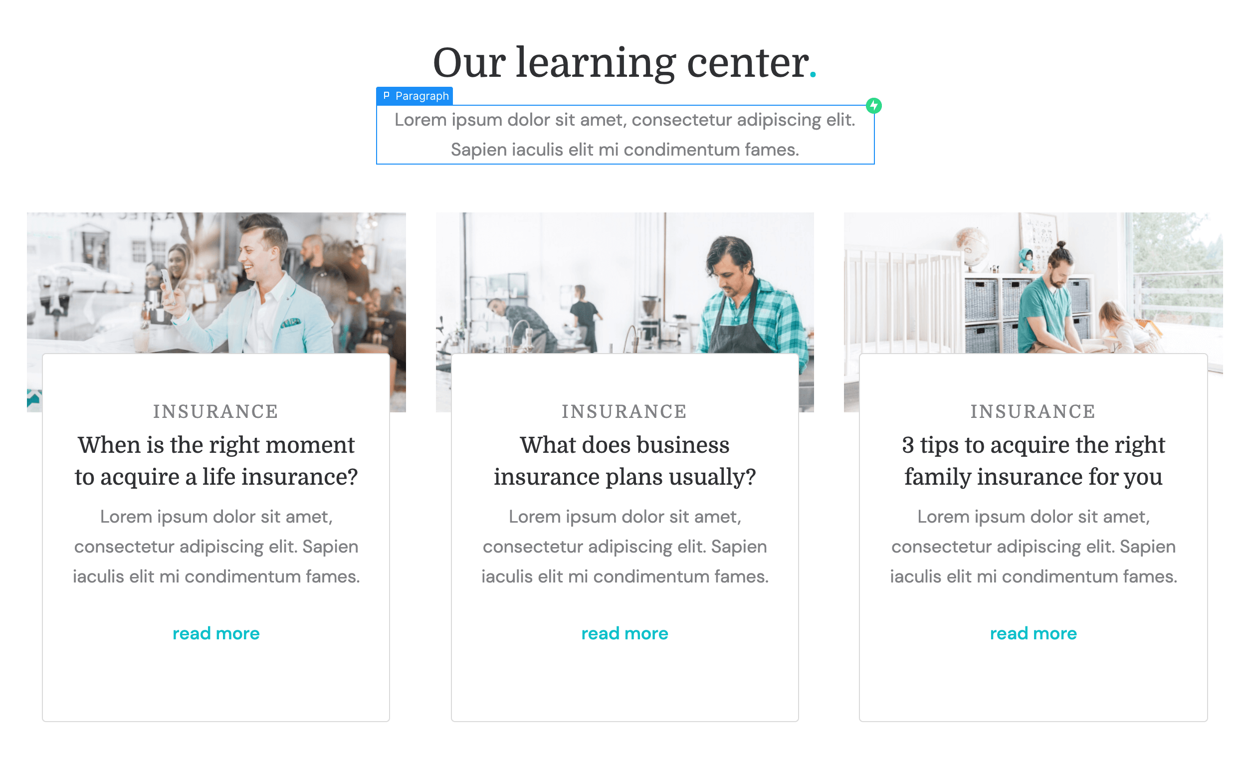 Static Content - Care Webflow Template