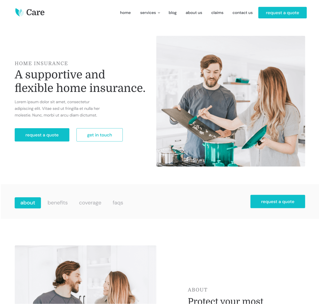 Care - Service Single page - Insurance Webflow Template