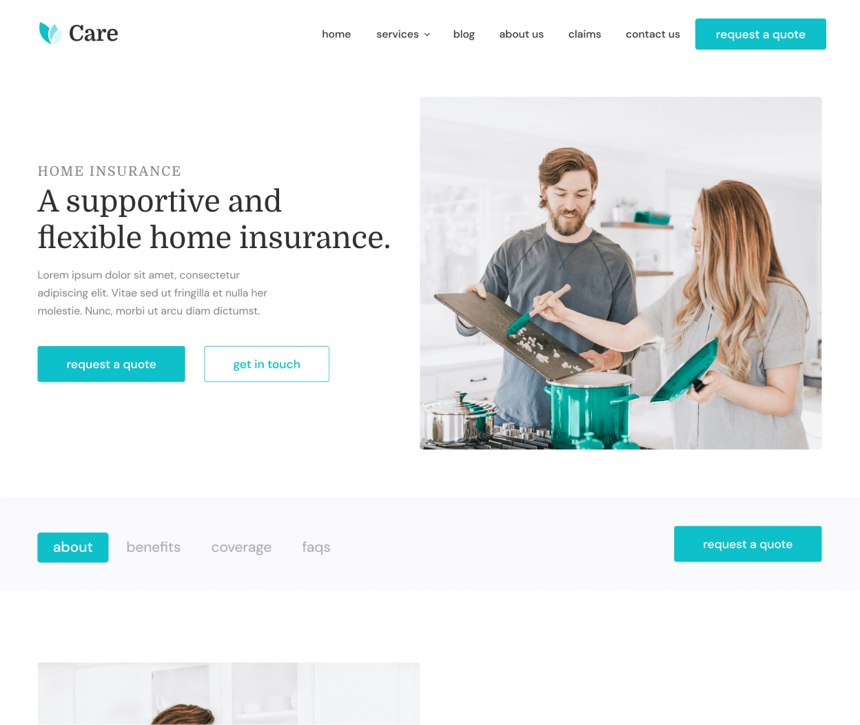 Care - Service Single page - Insurance Webflow Template