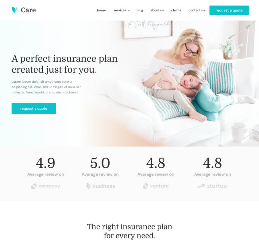 Home Page - Care Webflow Template