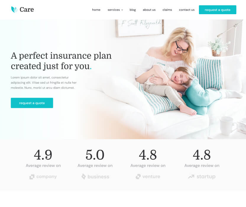Home Page - Care Webflow Template