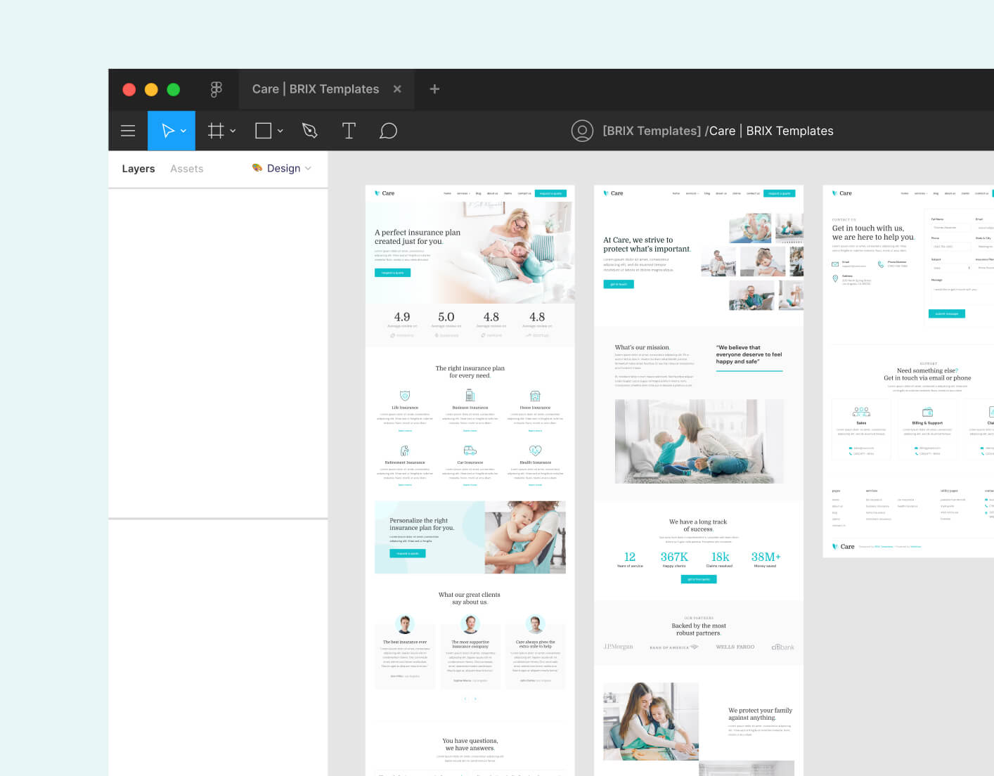 Figma File Included - Care Webflow Template