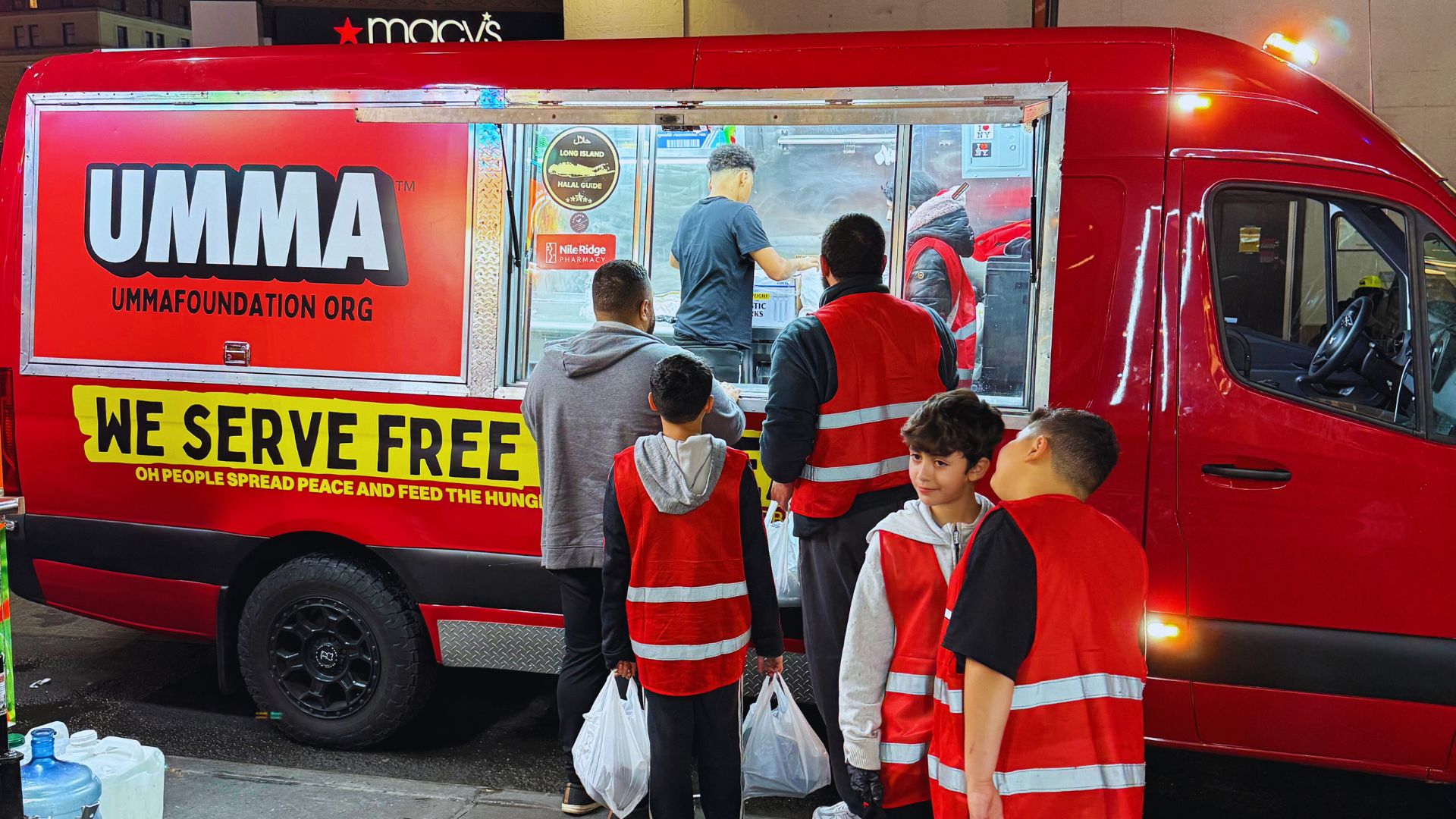 Umma halal food truck serving meals
