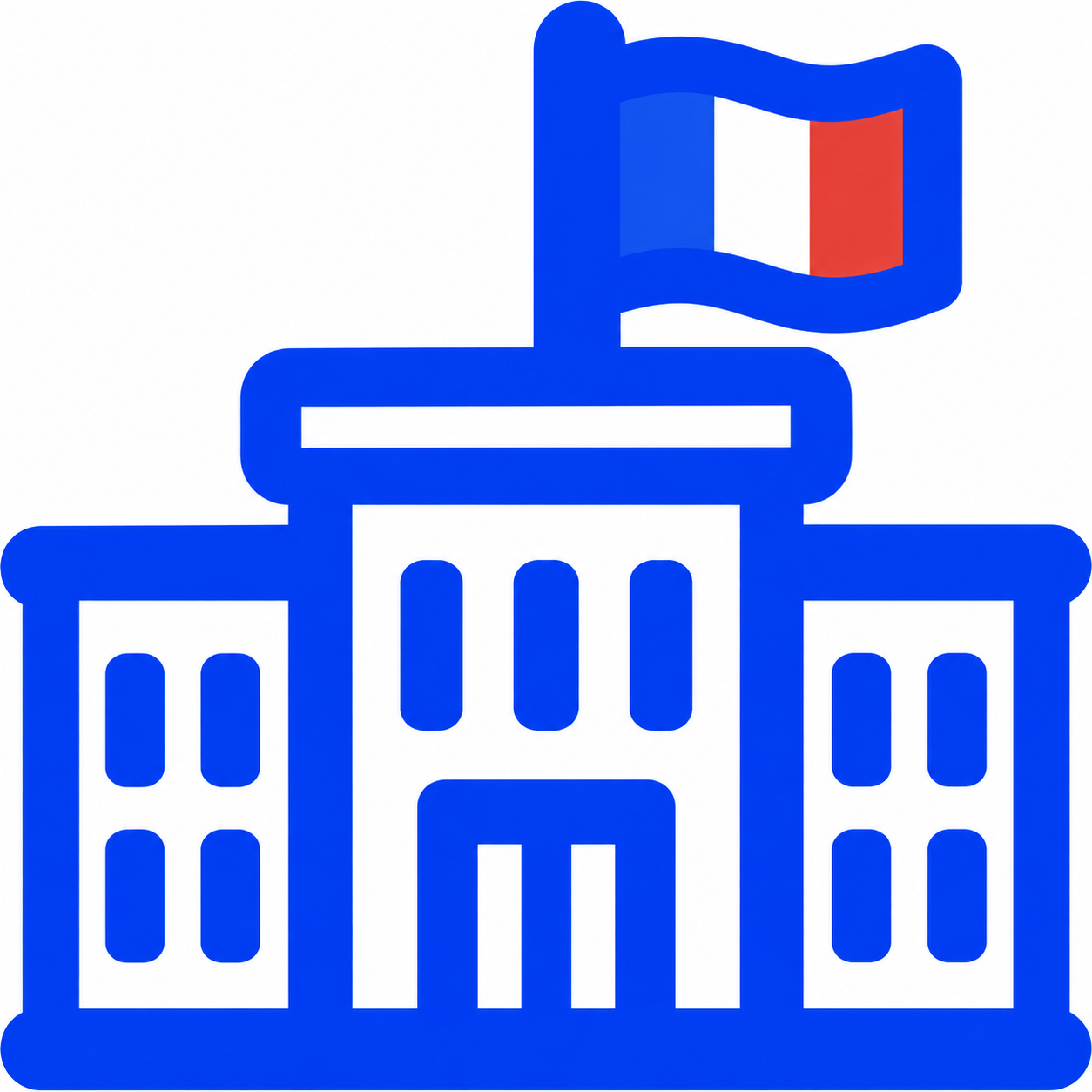 Icône bleue représentant la section Adminitrations de l'Etat du secteur public de Mister IA 
