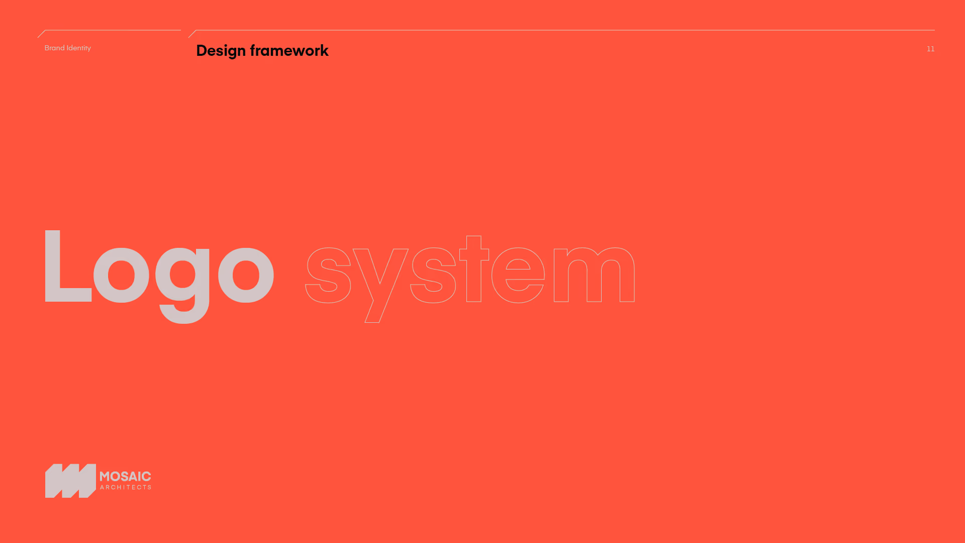 MOSAIC Architects brand guidelines: logo system