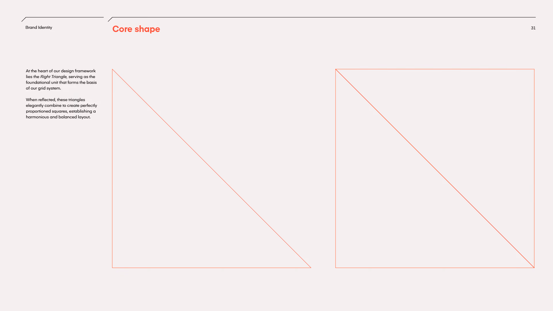 MOSAIC Architects brand guidelines: grid core shape