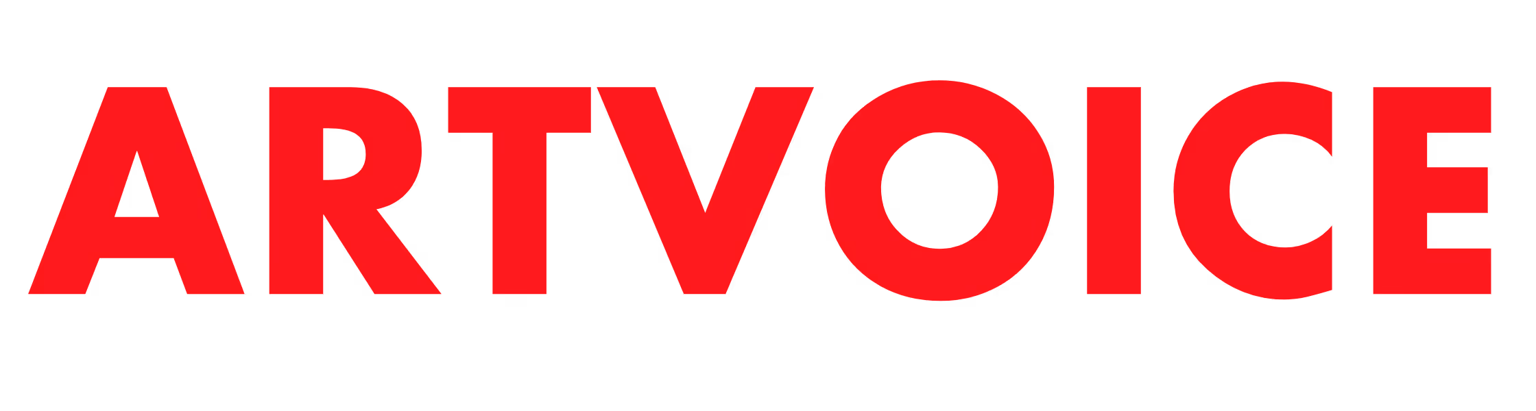 Bold red text spelling ARTVOICE on a transparent background.