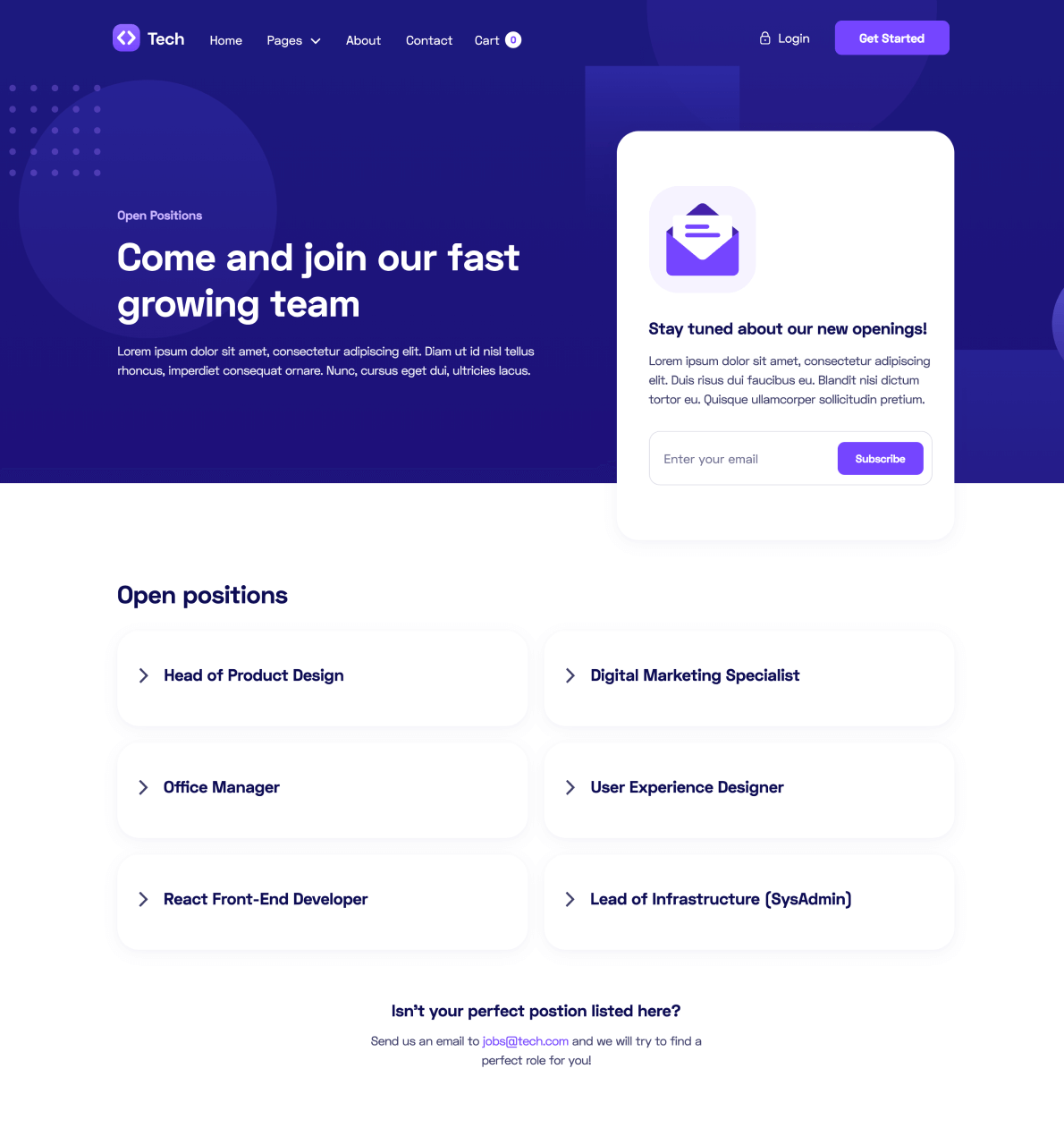Careers V2 - Tech Webflow Template