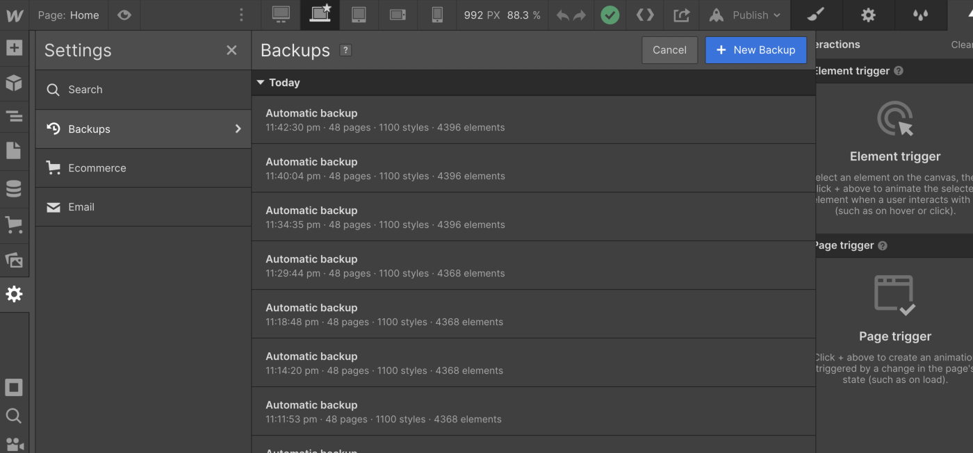 Backup - Tech Webflow Template