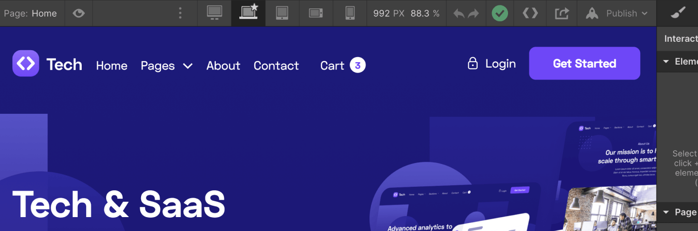 Responsive Design - Tech Webflow Template