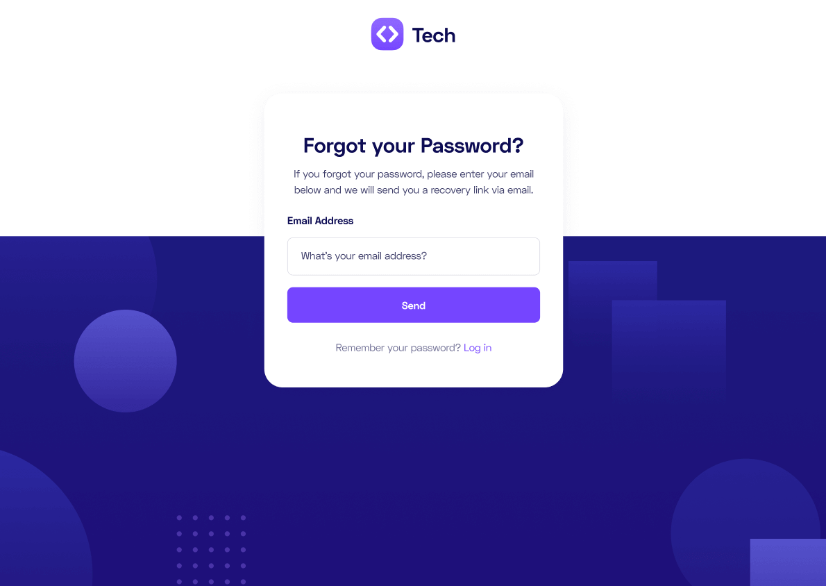 Forgot Password - Tech Webflow Template