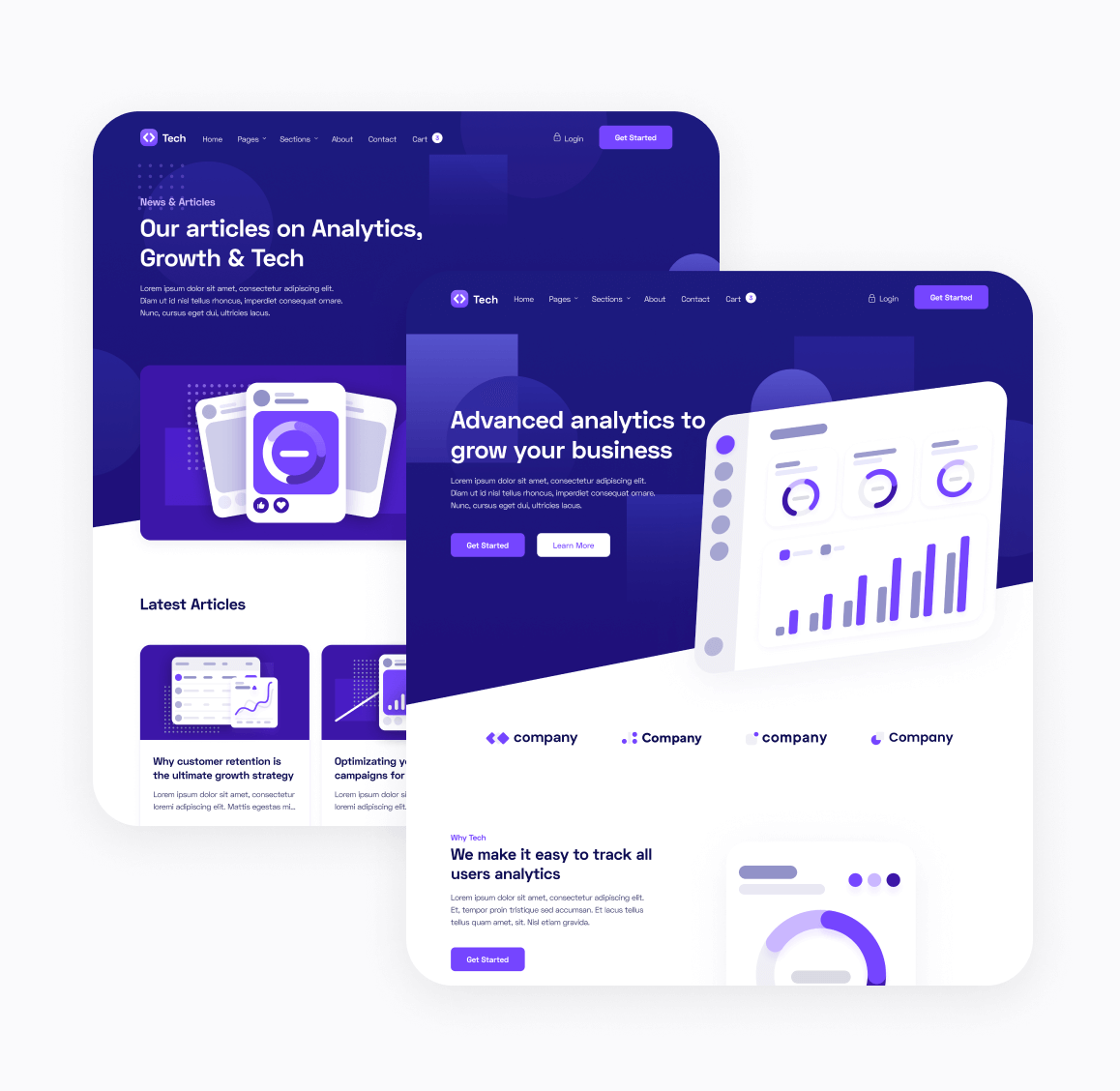 Pages Included - Tech X Webflow Template