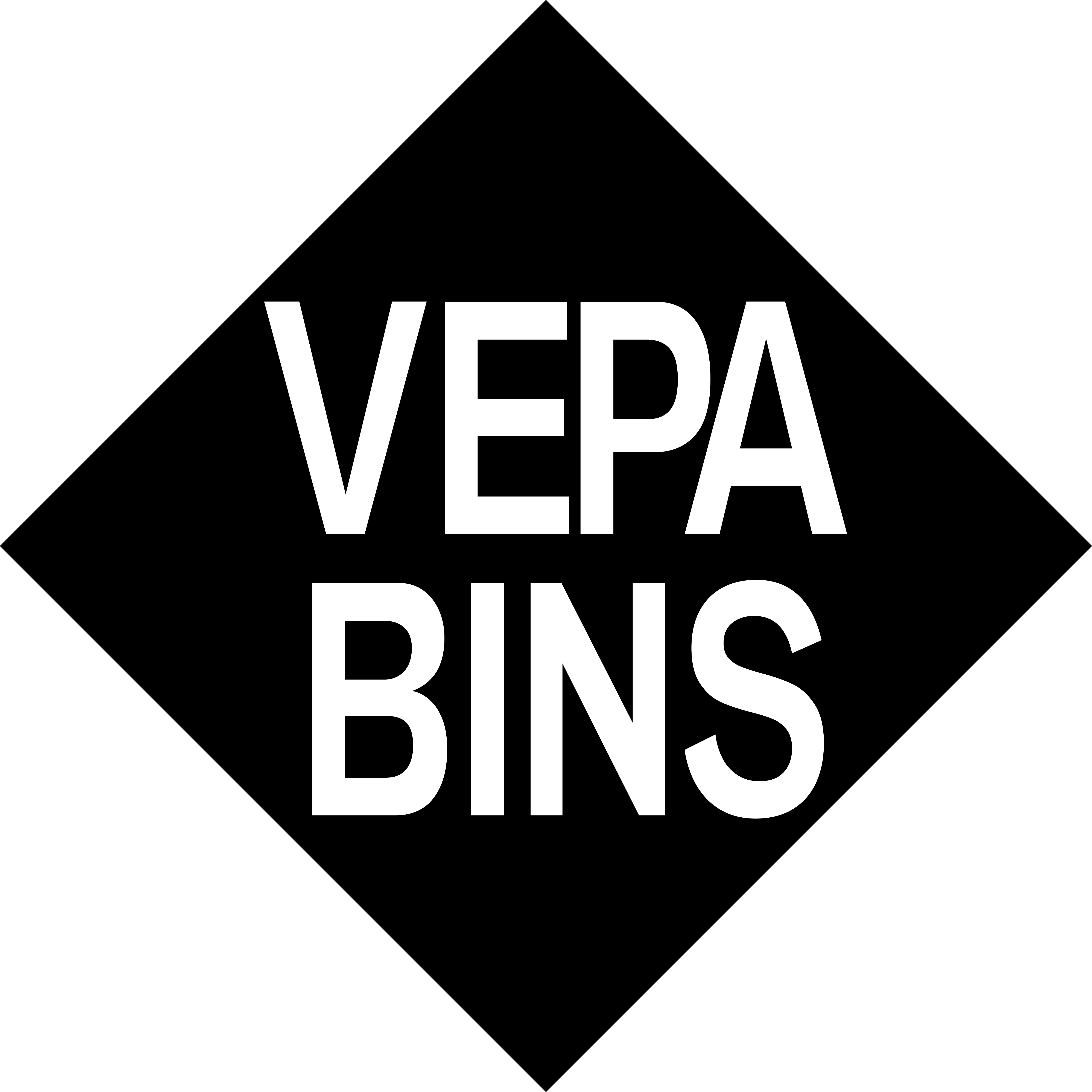 Logo zwart vepa bins