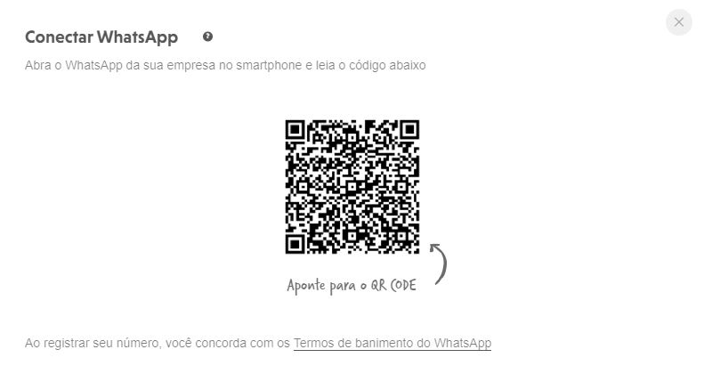 QR Code para conectar WhatsApp com o Octadesk