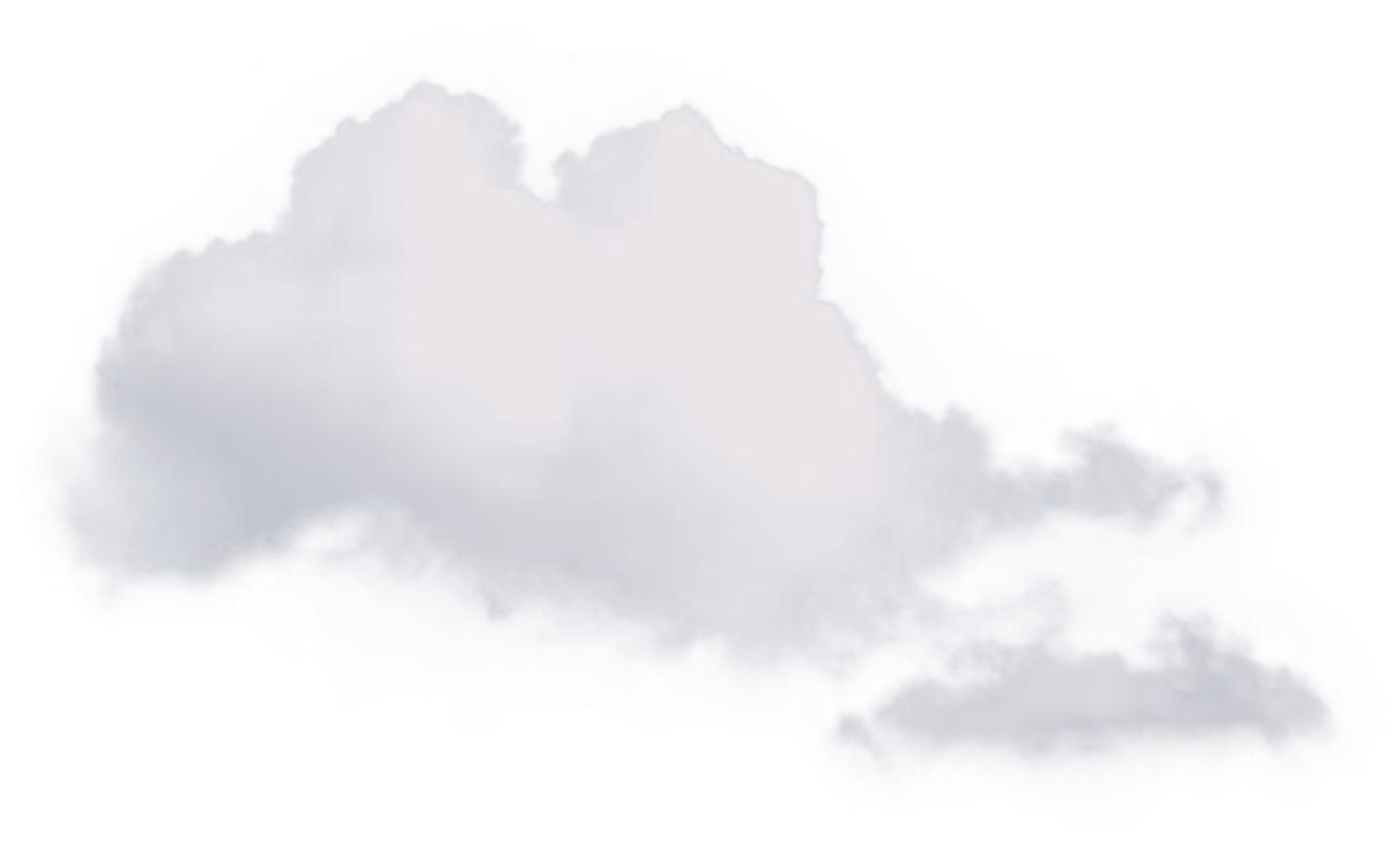 Large fluffy white cloud against a pale blue sky.