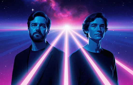 image of a teacher interacting with students using digital tools (for an edtech)