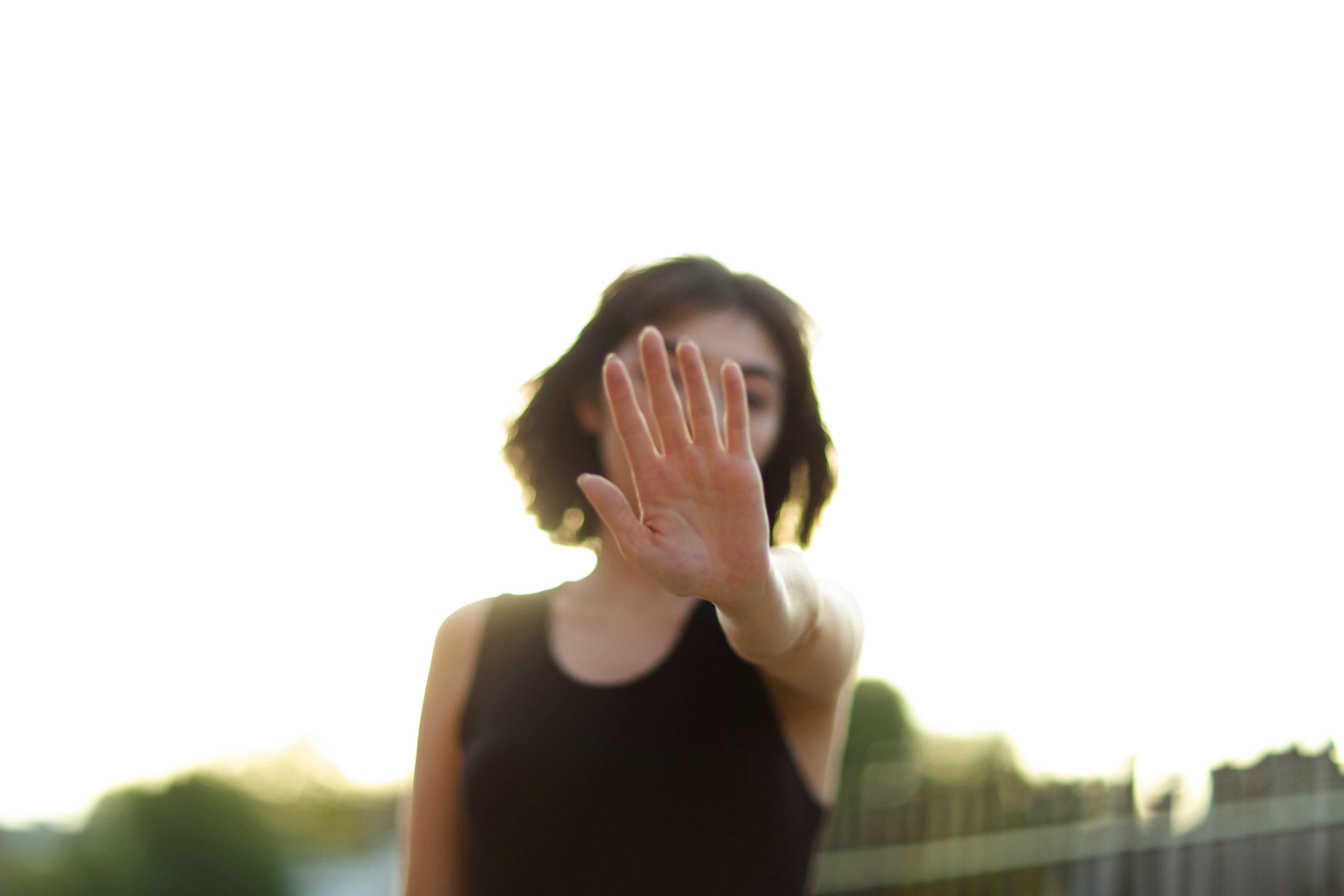 woman expressing boundary after doing inner work