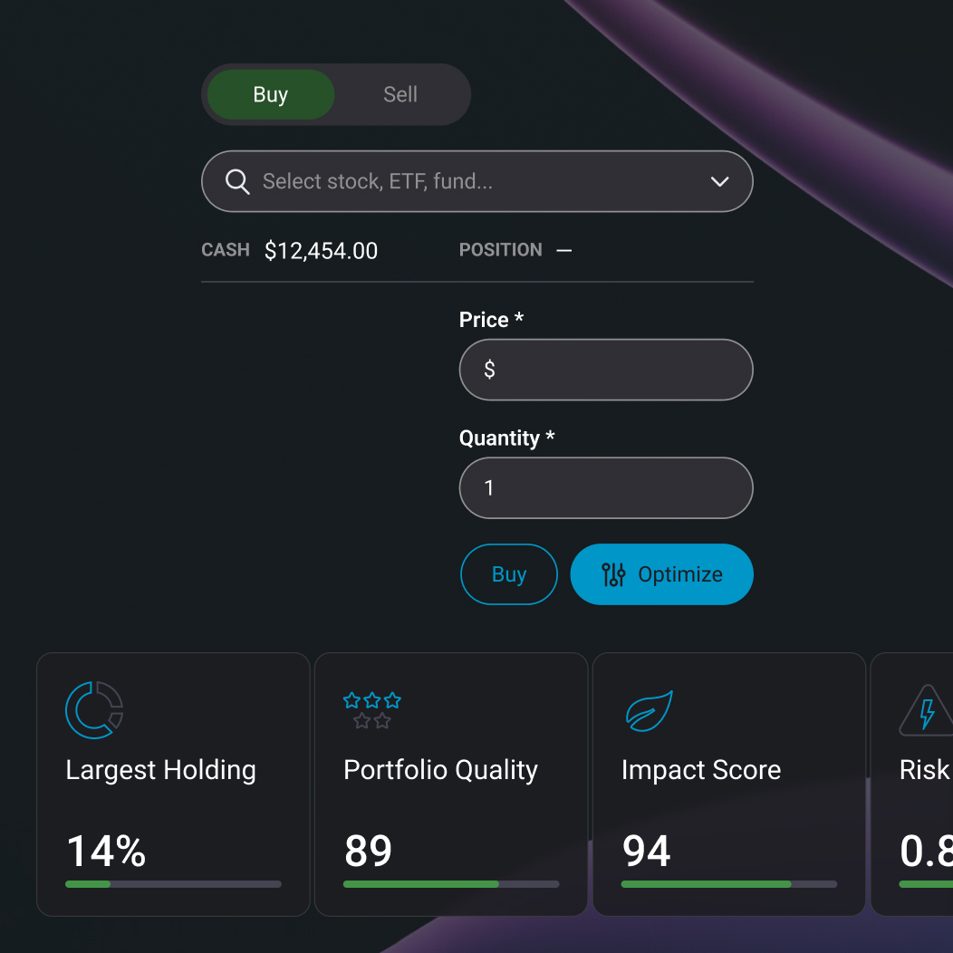 Linking an account for portfolio tracking