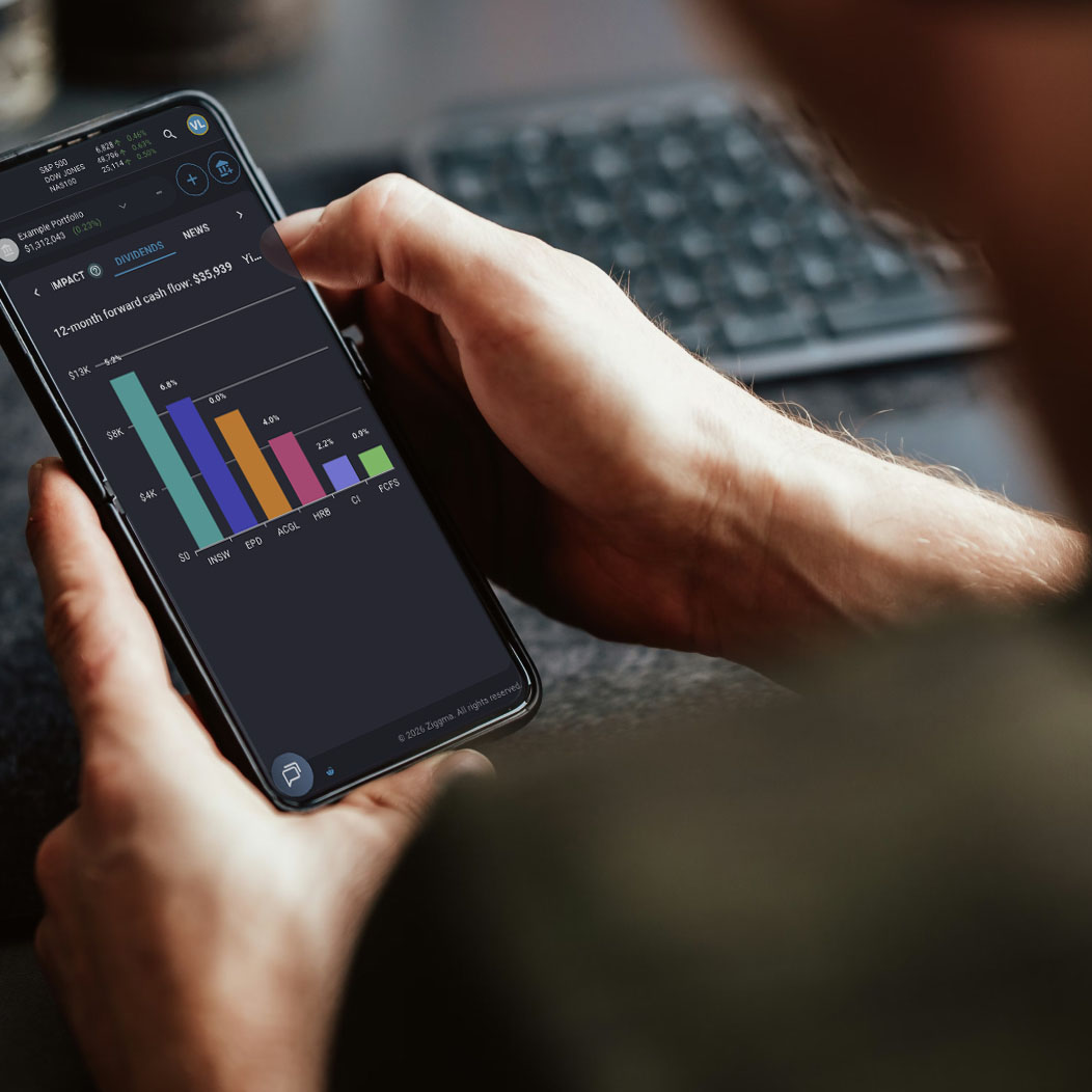 Linking an account for portfolio tracking