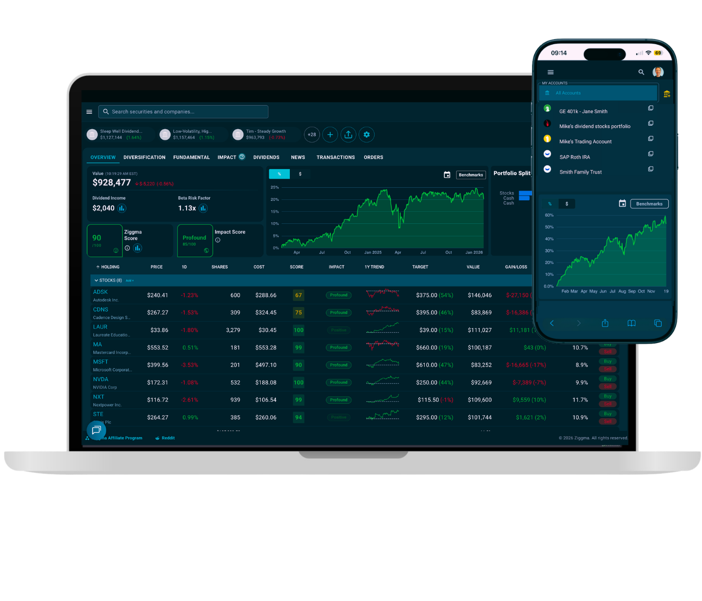 Wealth tracking with Ziggma