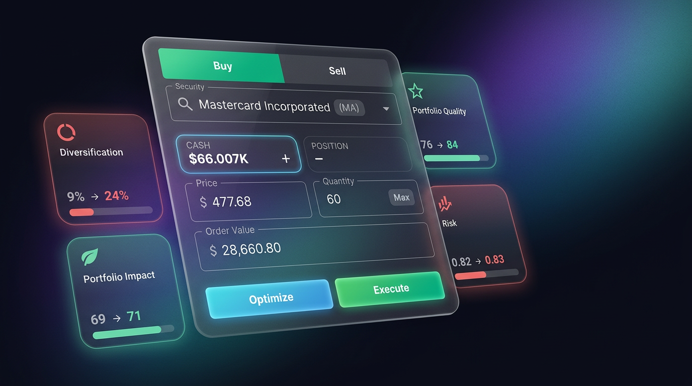 Visual illustration of the trade window in Ziggma