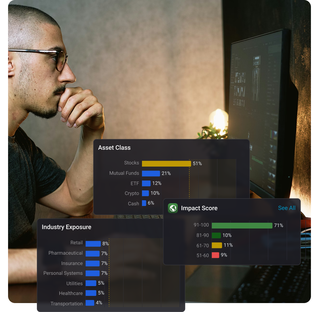 Linking an account for portfolio tracking
