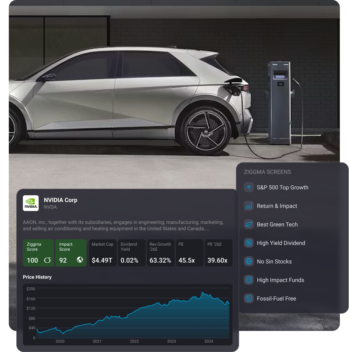 Linking an account for portfolio tracking