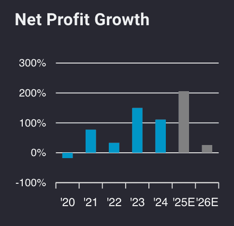 PLTR stock net income growth