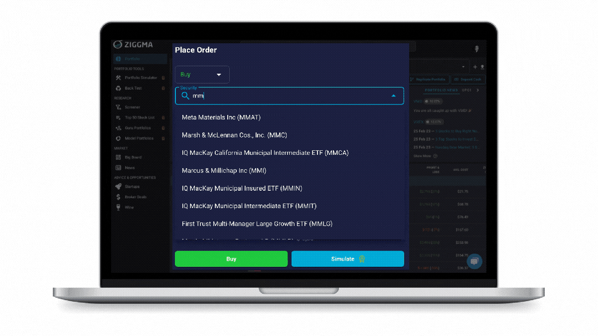 stock portfolio simulator