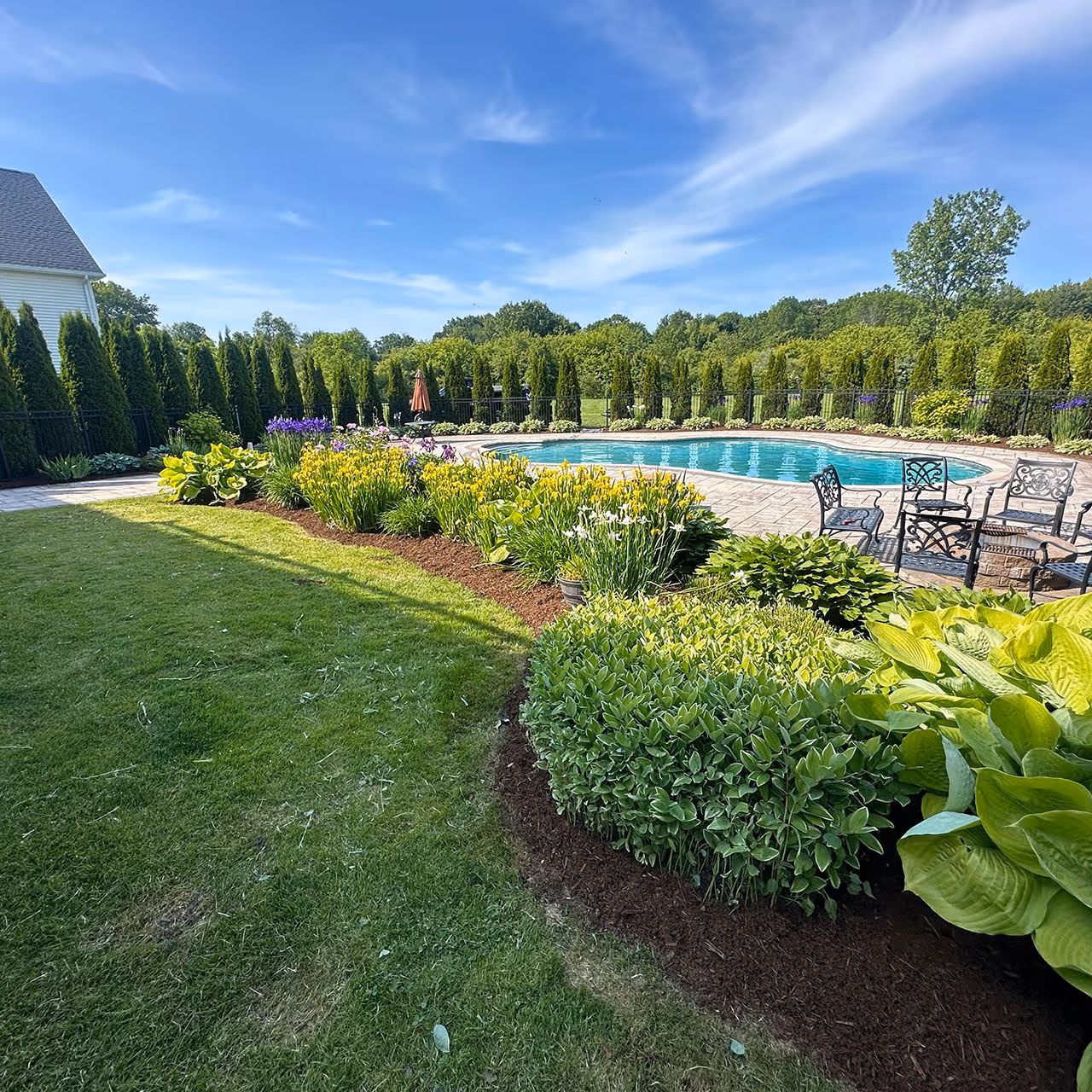 High end residential landscaping by Briarwood Lawn and Landscape in Suffield, CT
