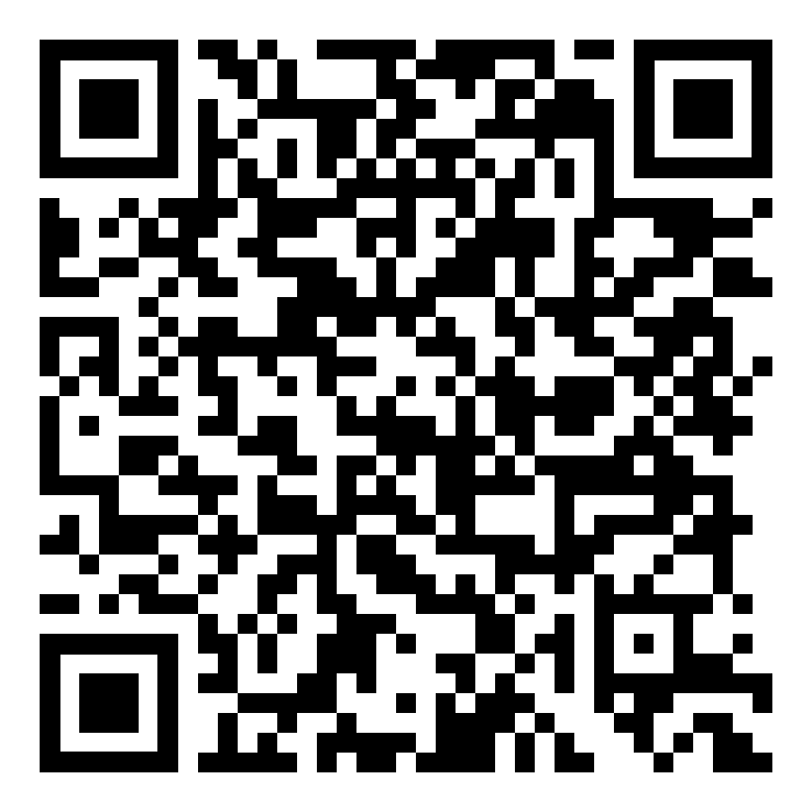 Black and white QR code with dense square patterns on a white background.