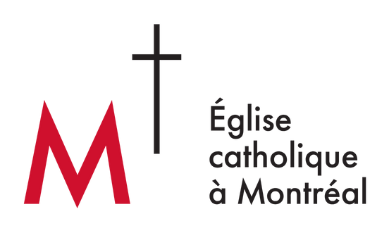 Logo de l'Église chrétienne évangélique de Sainte-Rose avec une croix stylisée rouge et blanche.