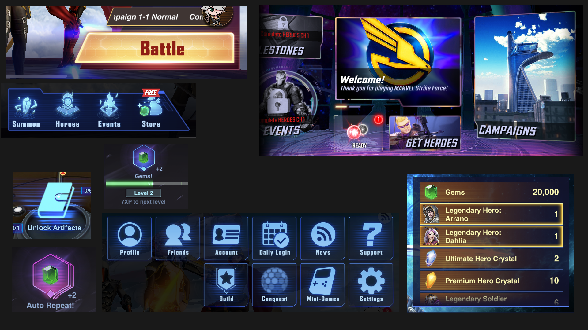 A portion of the visual reference used in the main menu redesign