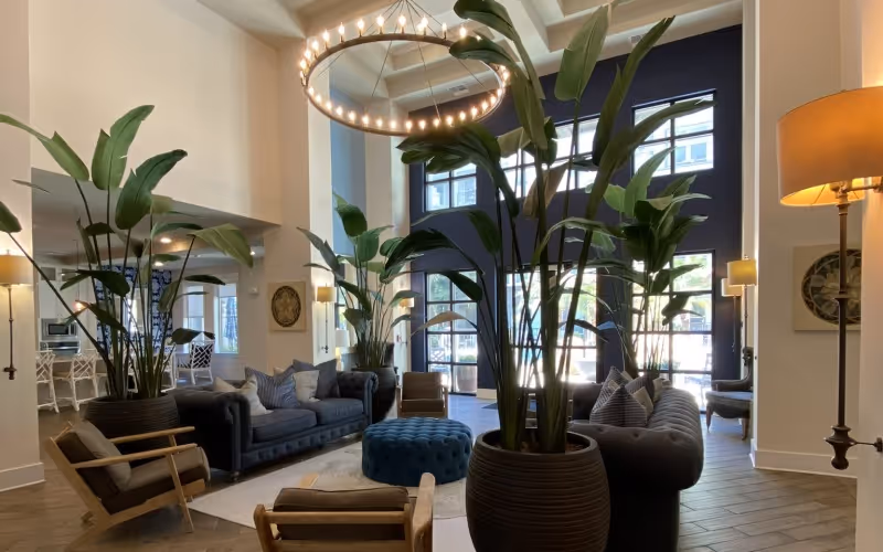 Lobby area at Novus Westshore Apartments