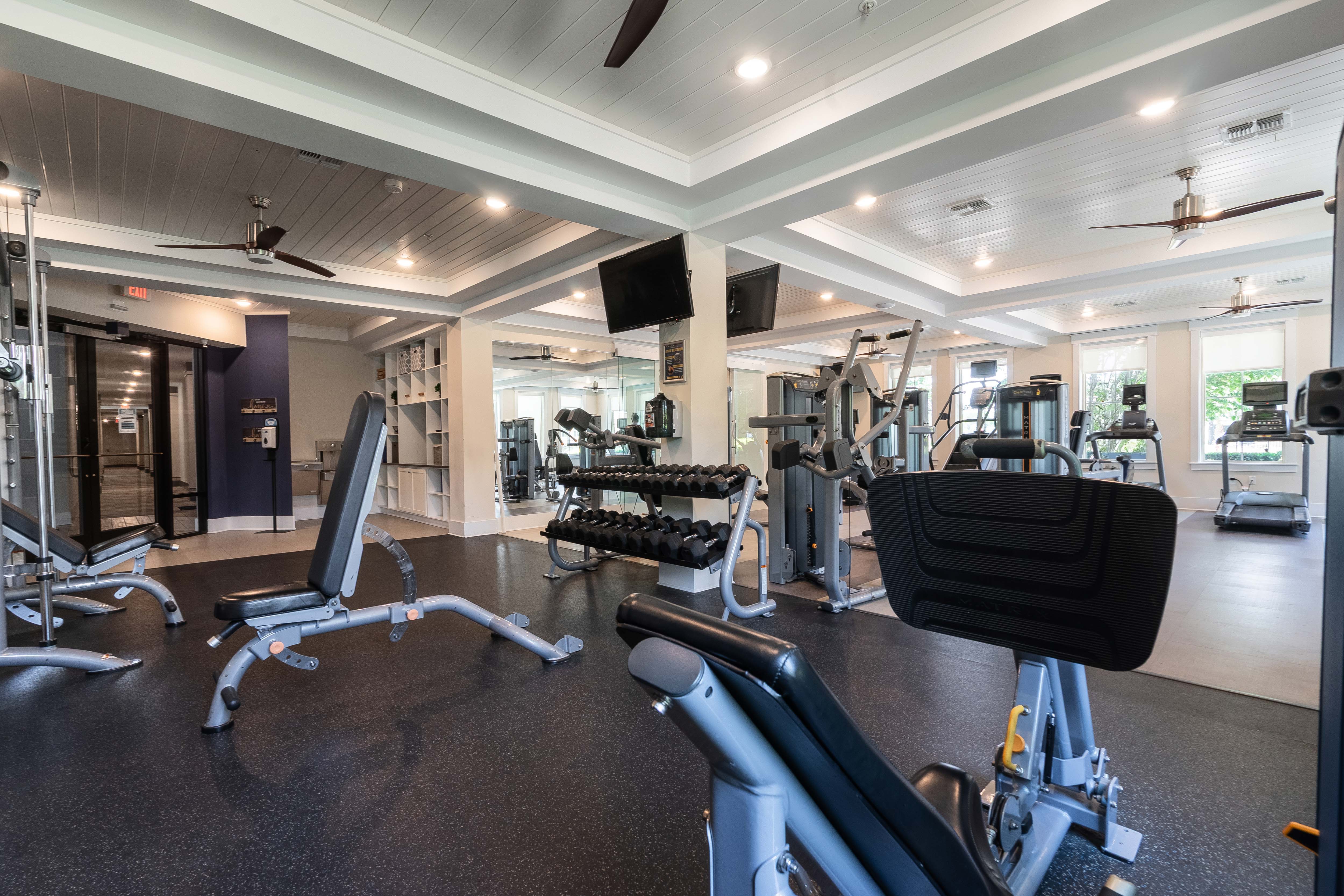 Cardio equipment in fitness center at Novus Westshore