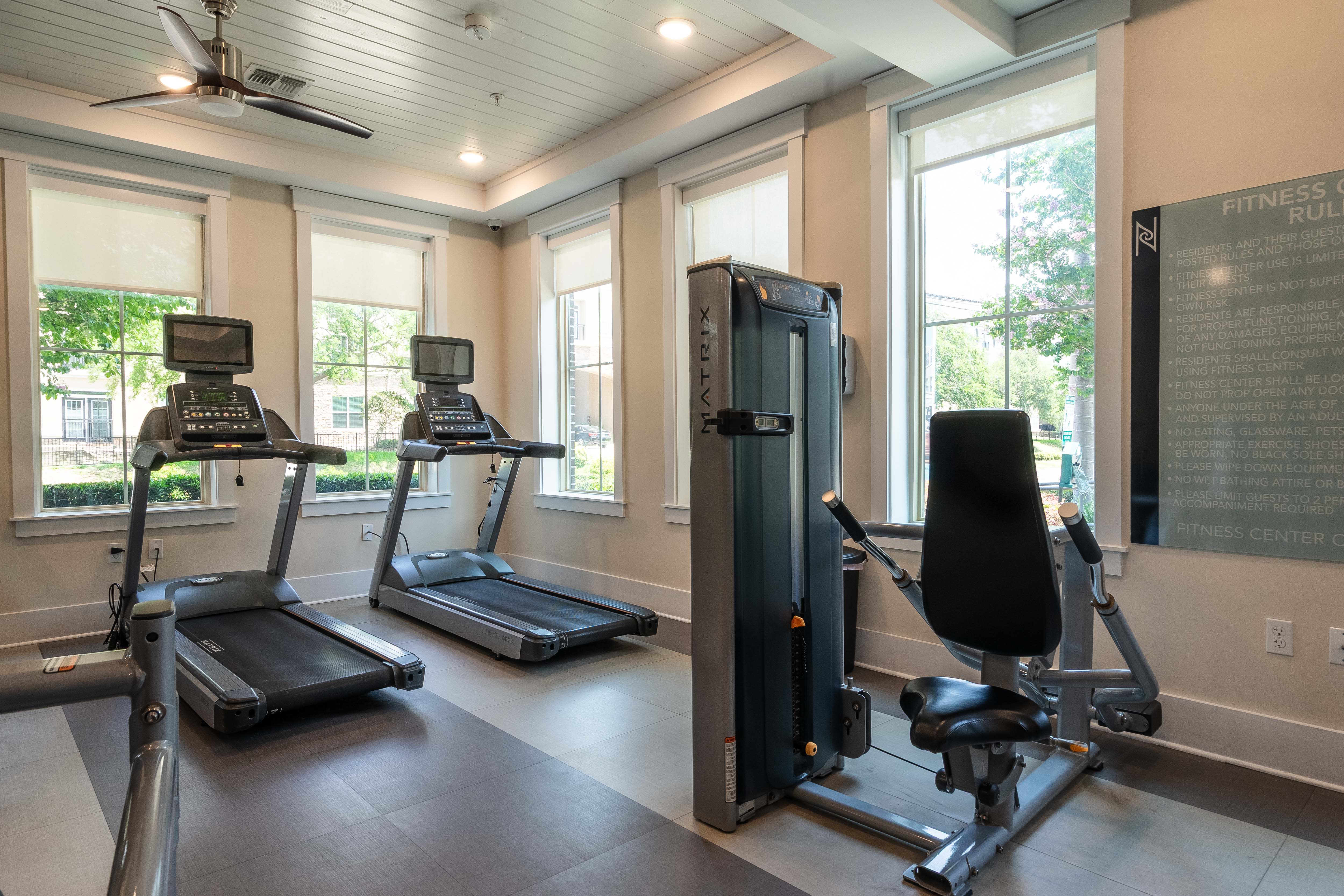 Fitness center with workout machines at Novus Westshore
