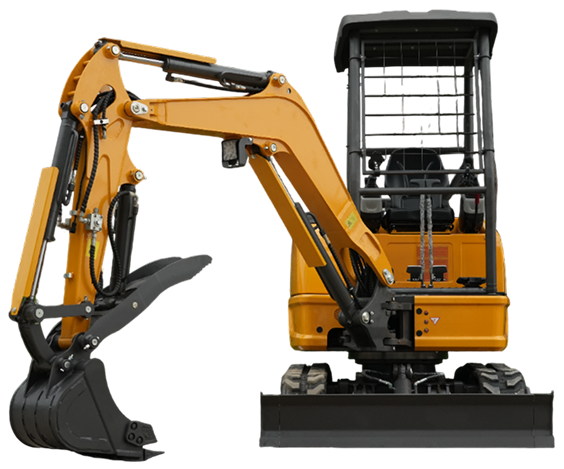Mini excavator for construction and landscaping work
