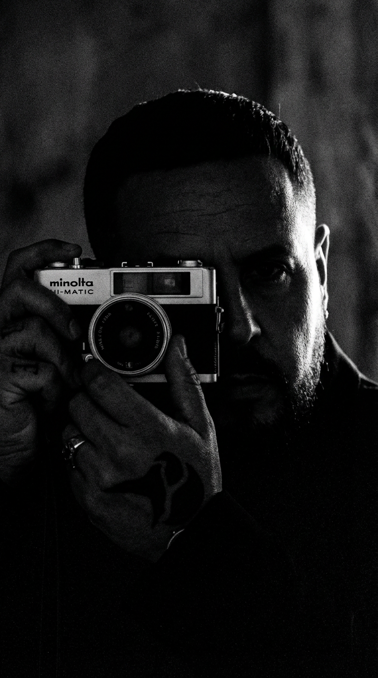 man with light background