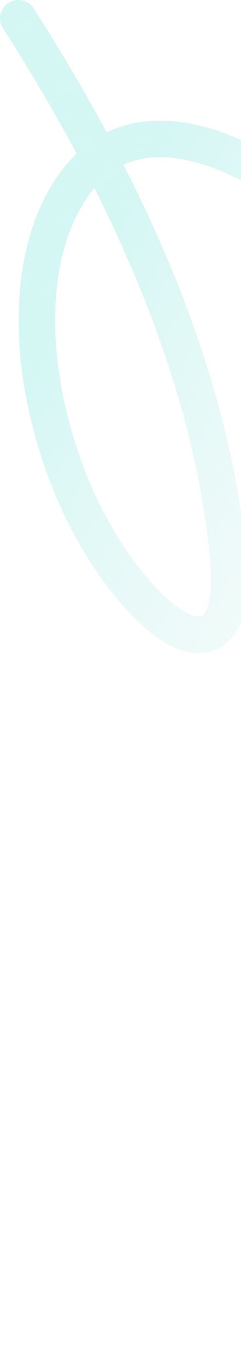 Abstract turquoise curved line design on a black background.