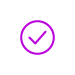 purple check mark icon